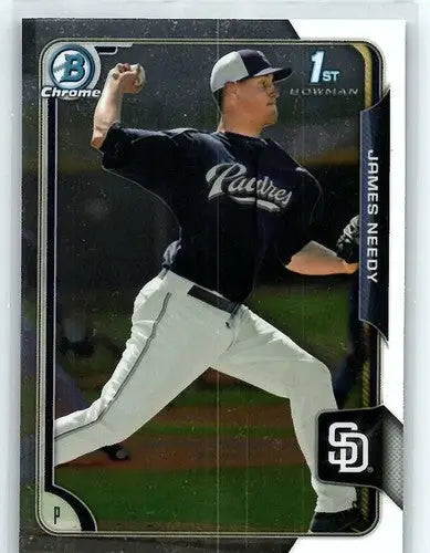 Original gloss Bowman Chrome Prospects BCP60 James Needy baseball card in excellent condition