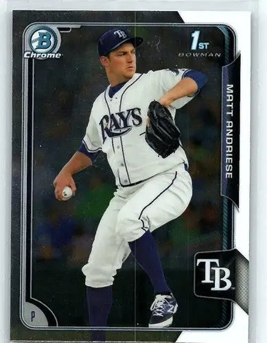 Original gloss Bowman Chrome Prospects BCP67 Matt Andriese baseball card in excellent condition