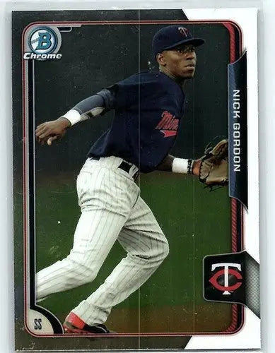 Nick Gordon baseball card from 2015 Bowman Chrome Prospects with original gloss NM-MT