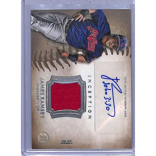2015 Bowman Inception #IAR-JRA James Ramsey Autographed Relics NM-MT Baseball Card - Baseball Card Single