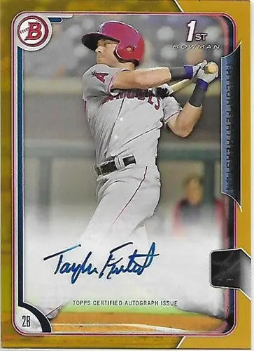 2015 Bowman Prospects Autographs Gold #PATF Taylor Featherston 24/50 An ID:28814 - Baseball Card Single
