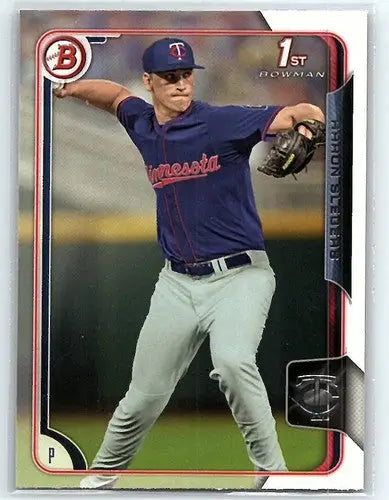 2015 Bowman Prospects BP105 Aaron Slegers rookie baseball card Twins ID 73000
