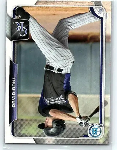 2015 Bowman Prospects BP19 David Dahl rookie baseball card Rockies NM-MT