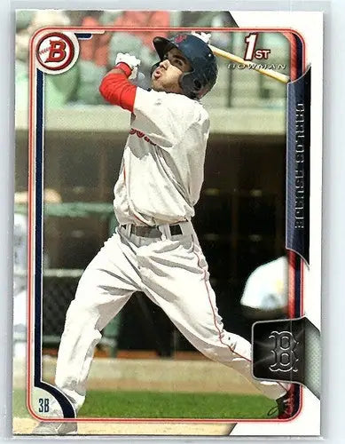 Original gloss of 2015 Bowman Prospects BP70 Carlos Asuaje rookie baseball card