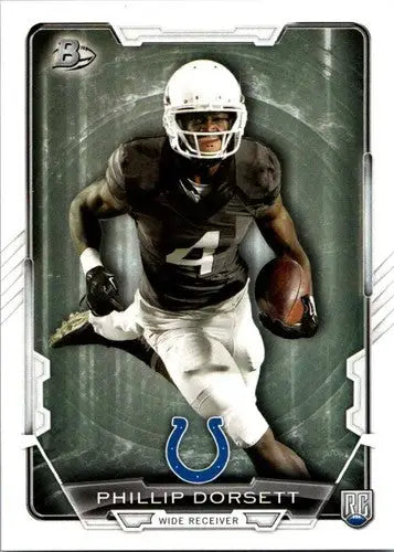 2015 Bowman Rookies Phillip Dorsett football card with original gloss from Colts rookie collection
