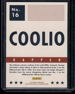 2015 Panini Americana Coolio #16 - Other