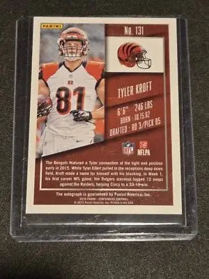 2015 Panini Contenders #131a Tyler Kroft White jersey - Football Card Single