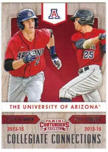 Baseball card with University of Arizona players from Panini Contenders Collegiate Connections