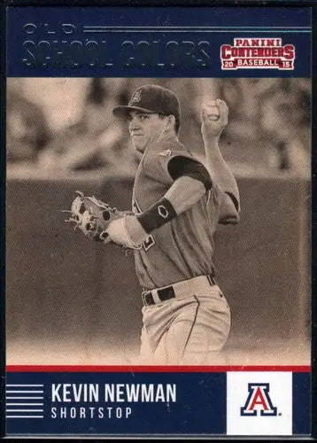 Original gloss Kevin Newman baseball card from Panini Contenders 2015 Old School Colors