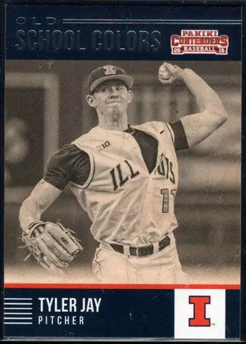 Tyler Jay baseball card from Panini Contenders with original gloss in school colors