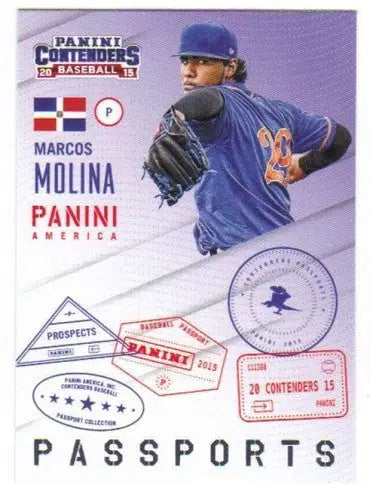 2015 Panini Contenders Passports #15 Marcos Molina NM-MT Mets ID:18880 - Baseball Card Single