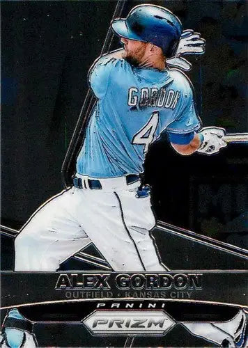 Original gloss Panini Prizm Alex Gordon baseball card from 2015 Royals set