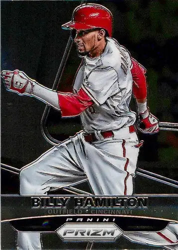 2015 Panini Prizm Billy Hamilton baseball card with original gloss Reds ID 20498