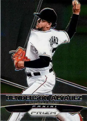 2015 Panini Prizm Henderson Alvarez baseball card with original gloss Marlins ID 3791