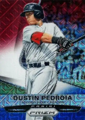 2015 Panini Prizm Red White and Blue Mojo Prizms #61 Dustin Pedroia NM- ID:20540 - Baseball Card Single