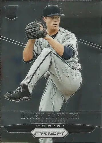 2015 Panini Prizm Rookies Buck Farmer baseball card with original gloss Tigers ID 20509