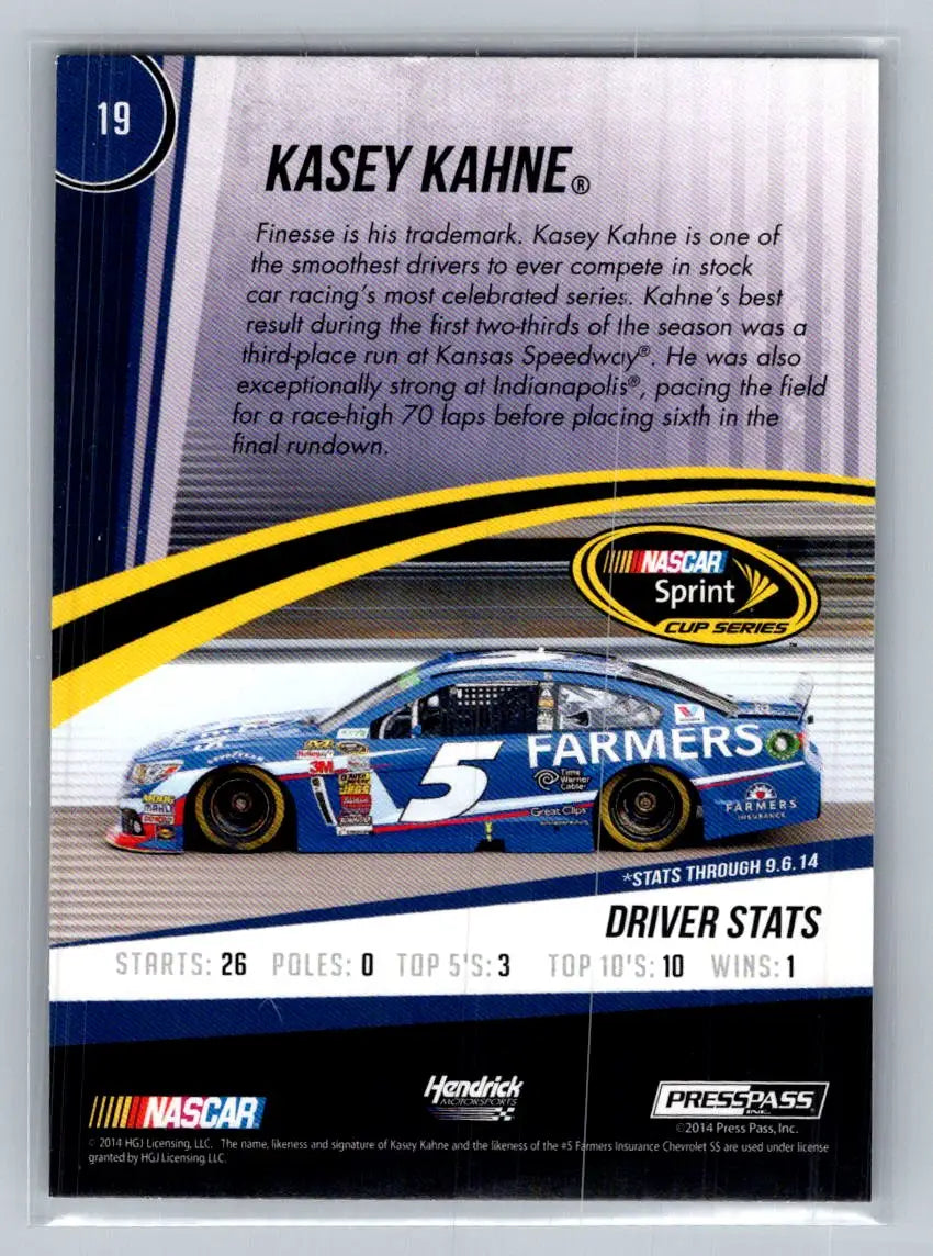 2015 Press Pass Cup Chase #19 Kasey Kahne Hendrick Motorsports - Racing Card Single
