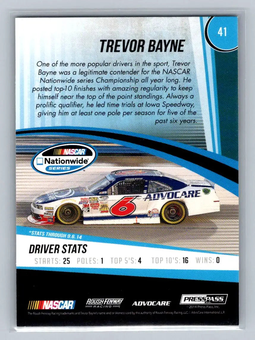 2015 Press Pass Cup Chase #41 Trevor Bayne Retail Roush Fenway Racing - Racing Card Single