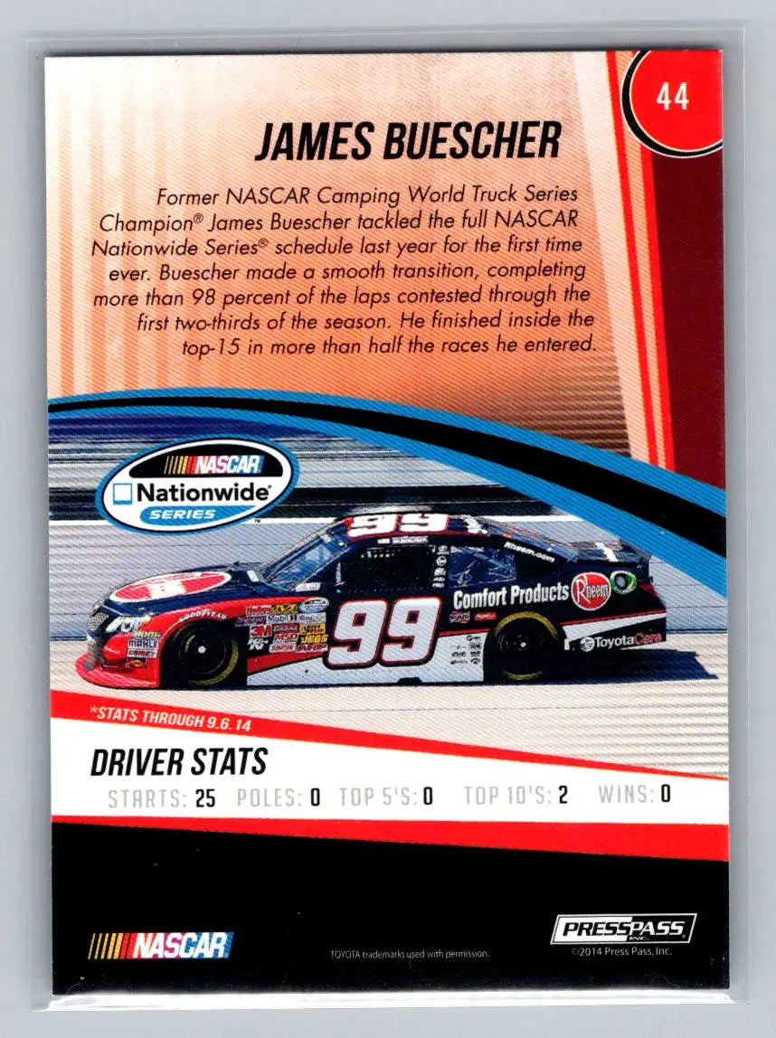 2015 Press Pass Cup Chase #44 James Buescher Retail RAB Racing - Racing Card Single