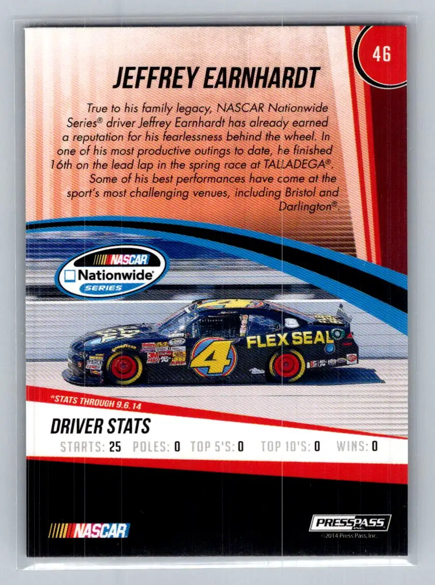 2015 Press Pass Cup Chase #46 Jeffrey Earnhardt JD Motorsports - Racing Card Single