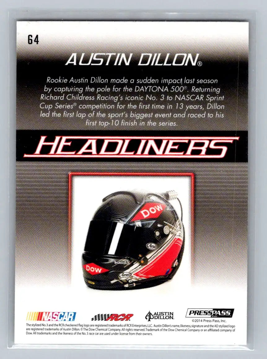 2015 Press Pass Cup Chase #64 Austin Dillon Richard Childress Racing - Racing Card Single