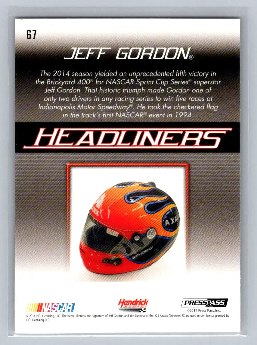2015 Press Pass Cup Chase #67 Jeff Gordon Retail Hendrick Motorsports - Racing Card Single