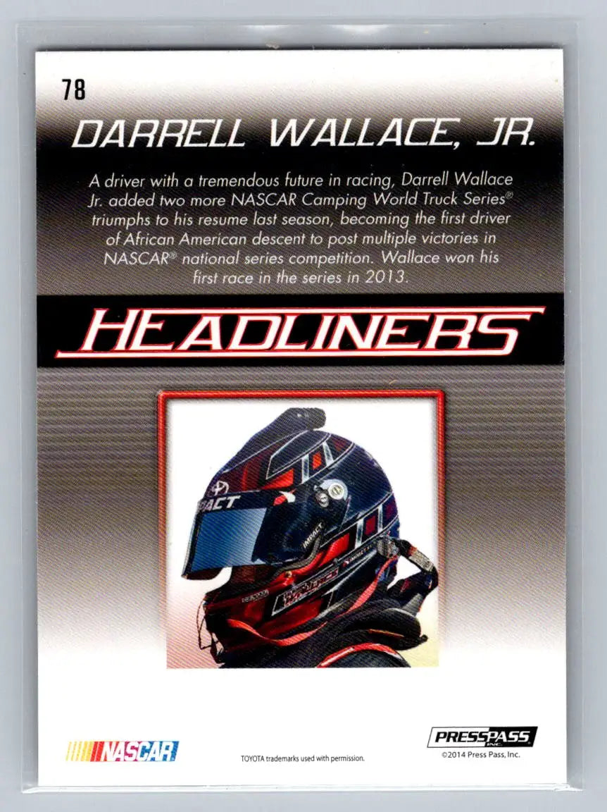 2015 Press Pass Cup Chase #78 Darrell Wallace Jr. Purple Kyle Busch Motorsports - Racing Card Single