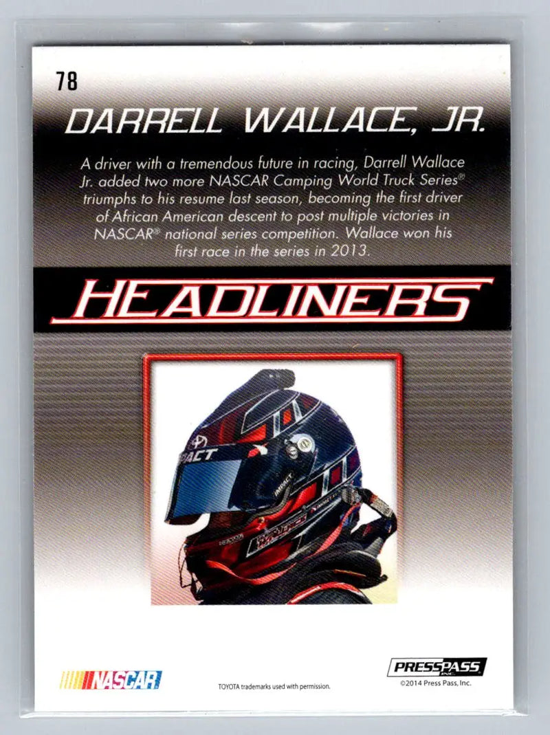 2015 Press Pass Cup Chase #78 Darrell Wallace Jr. Purple Kyle Busch Motorsports - Racing Card Single