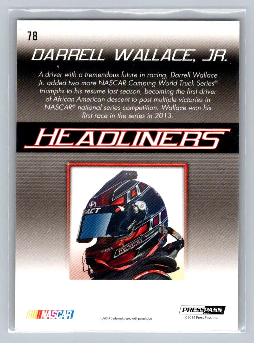 2015 Press Pass Cup Chase #78 Darrell Wallace Jr. Retail Kyle Busch Motorsports - Racing Card Single