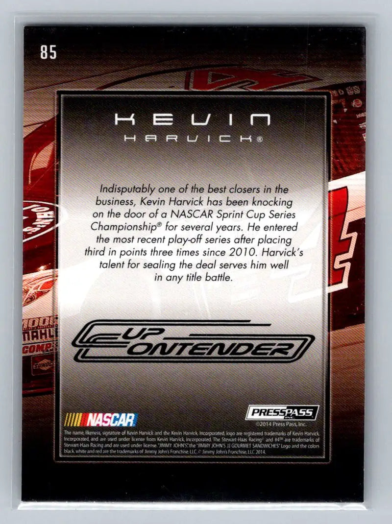 2015 Press Pass Cup Chase #85 Kevin Harvick Stewart-Haas Racing - Racing Card Single