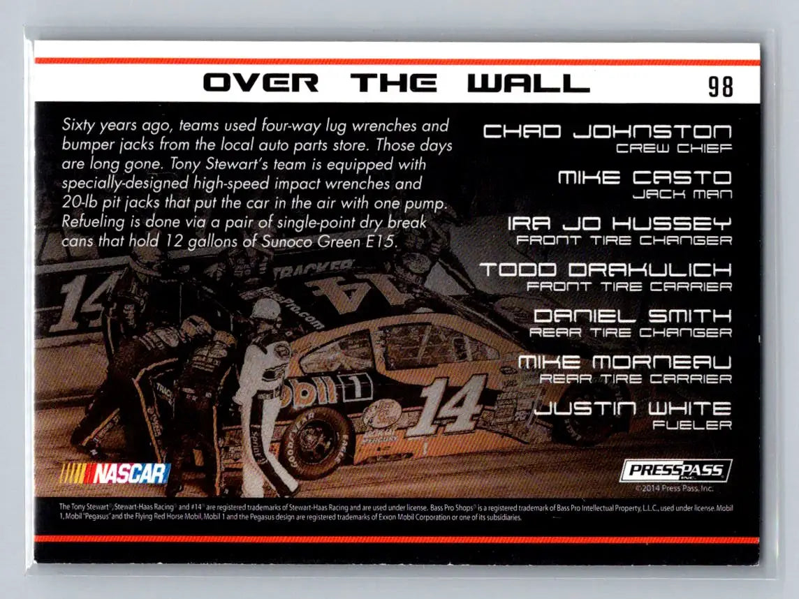 2015 Press Pass Cup Chase #98 No. 14 Bass Pro Shops/Mobil 1 Chevrolet SS Retail - Racing Card Single