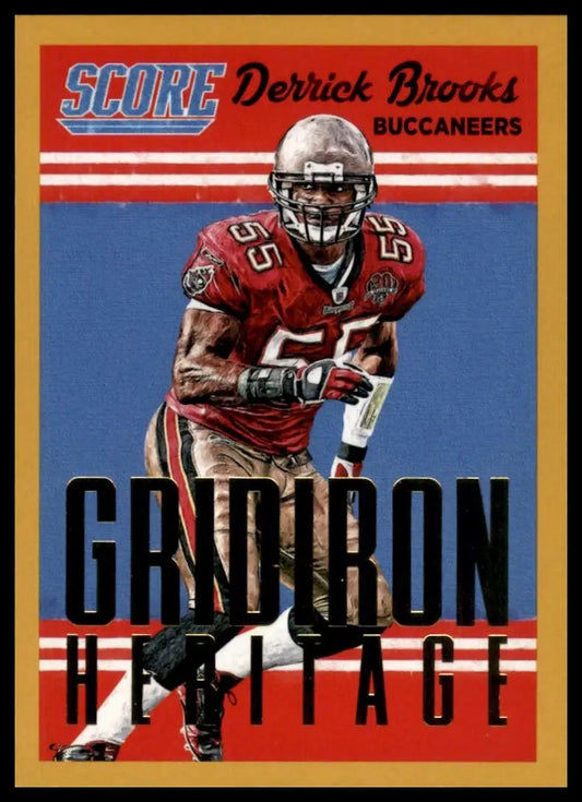 2015 Score - Gridiron Heritage Derrick Brooks #19 Gold - Football Card Single