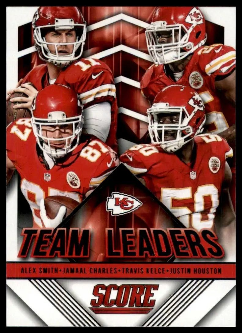 2015 Score - Team Leaders Travis Kelce Jamaal Charles Alex Smith #26 - Football Card Single