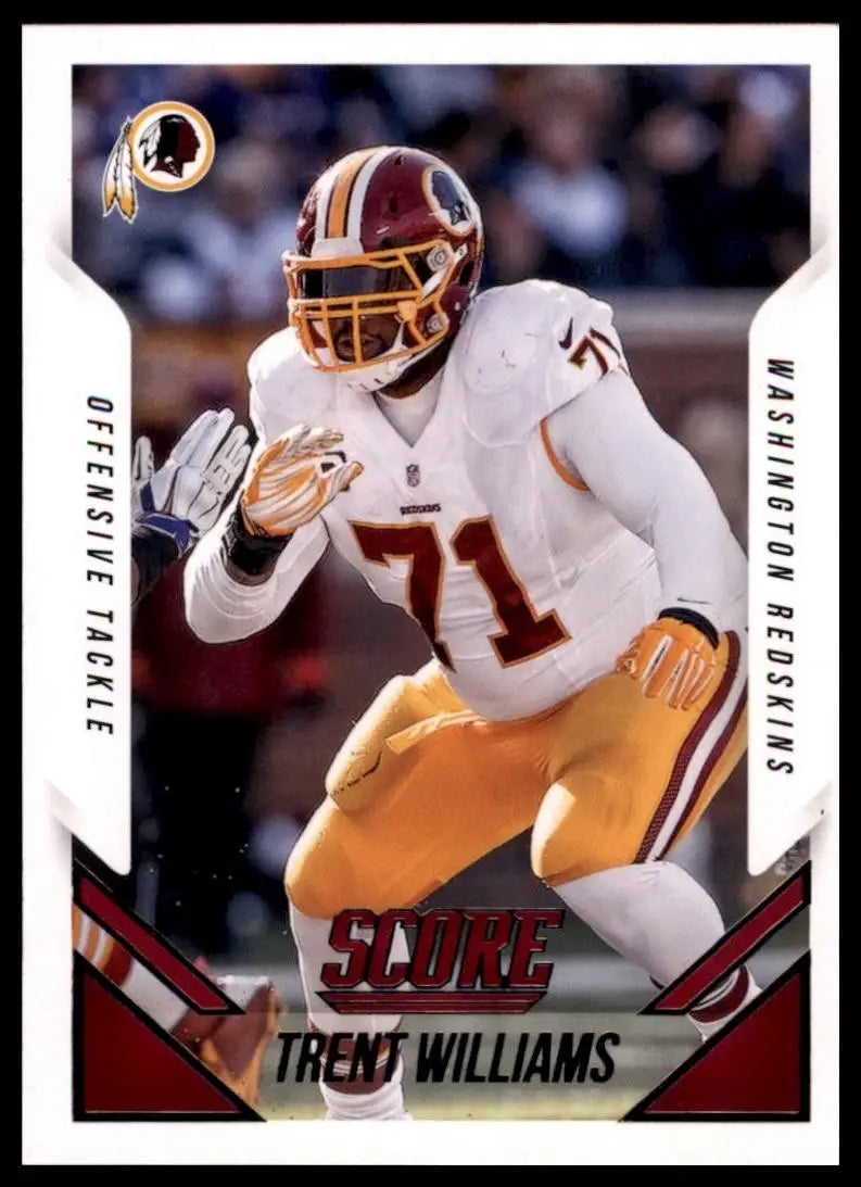 2015 Score Trent Williams #80 Washington Redskins Football Card NFL Sports - Football Card Single