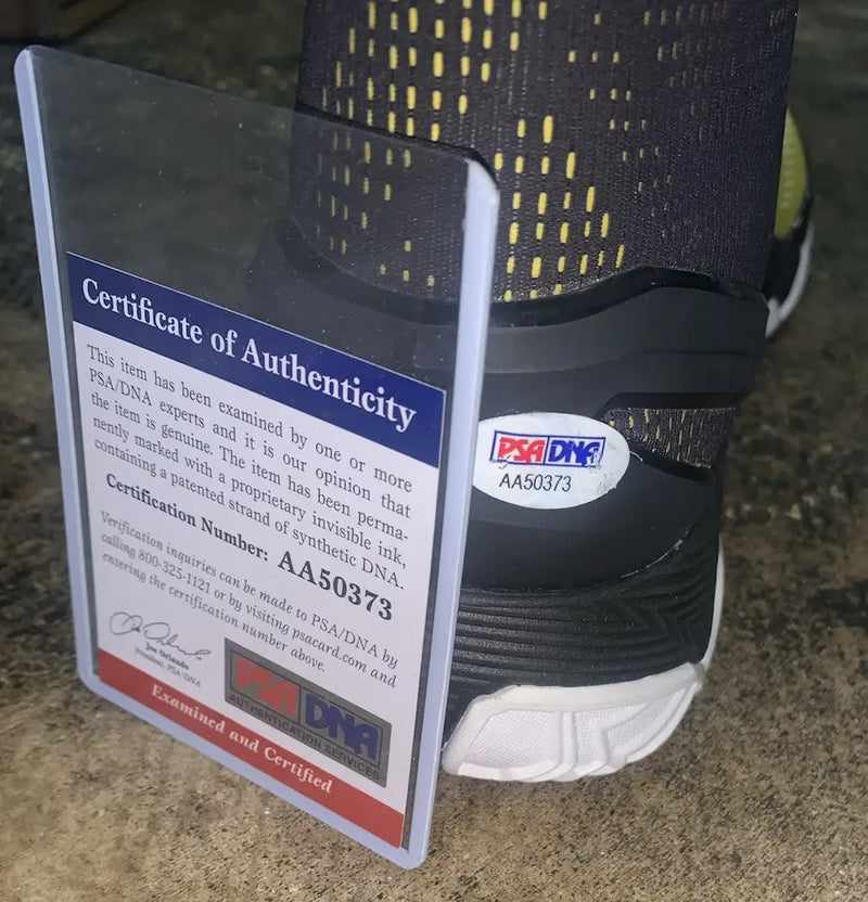 2015 Stephen Curry Autograph Signed Under Armour UA Curry 2 Long Shot AUTO PSA - Sports Memorabilia