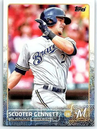 2015 Topps Scooter Gennett baseball card with original gloss, NM-MT condition
