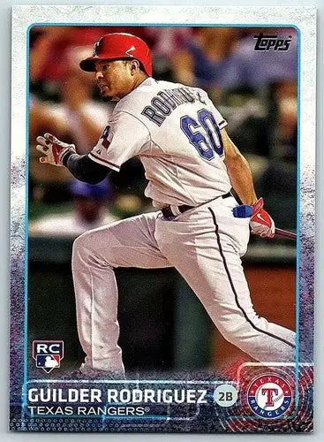 Original gloss Guilder Rodriguez rookie Rangers baseball card from 2015 Topps #103