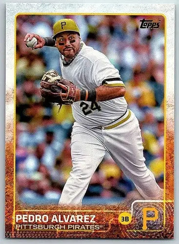 Original gloss Pedro Alvarez NM-MT baseball card from 2015 Topps #106 Pirates