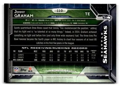 2015 Topps #110a Jimmy Graham - Football Card Single