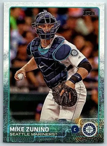 2015 Topps Mike Zunino baseball card with original gloss NM-MT Mariners