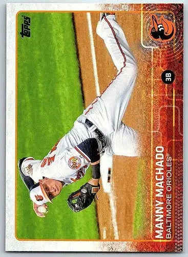 Original gloss Manny Machado baseball card 2015 Topps NM-MT Orioles ID 4052