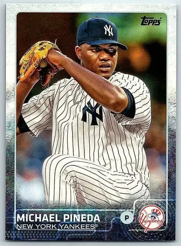 Michael Pineda baseball card with original gloss from 2015 Topps Yankees collection