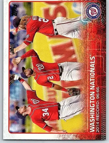 Original gloss Baseball card featuring Washington Nationals 2015 Topps #160 NM-MT