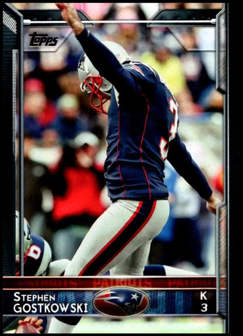 2015 Topps #164 Stephen Gostkowski NM-MT New England Patriots Football Card - Football Card Single