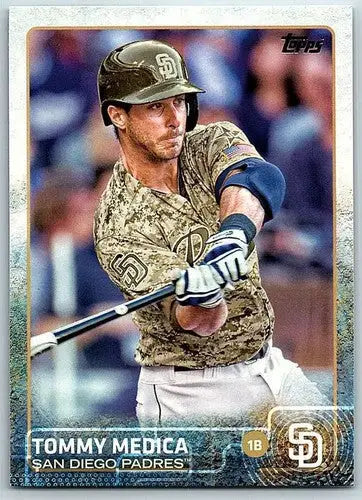 Tommy Medica baseball card with original gloss from 2015 Topps Padres set