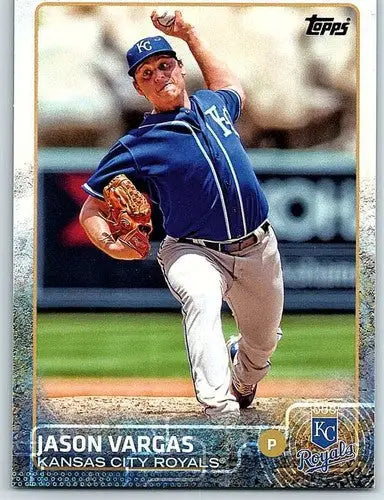 Original gloss 2015 Topps Jason Vargas baseball card NM-MT Royals ID 4066