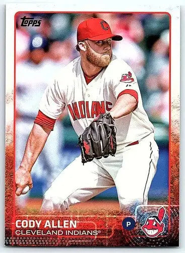 Original gloss Cody Allen baseball card from 2015 Topps #18 Cody Allen NM-MT Indians