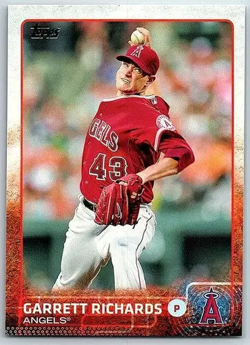 Garrett Richards baseball card with original gloss from 2015 Topps #195 NM-MT