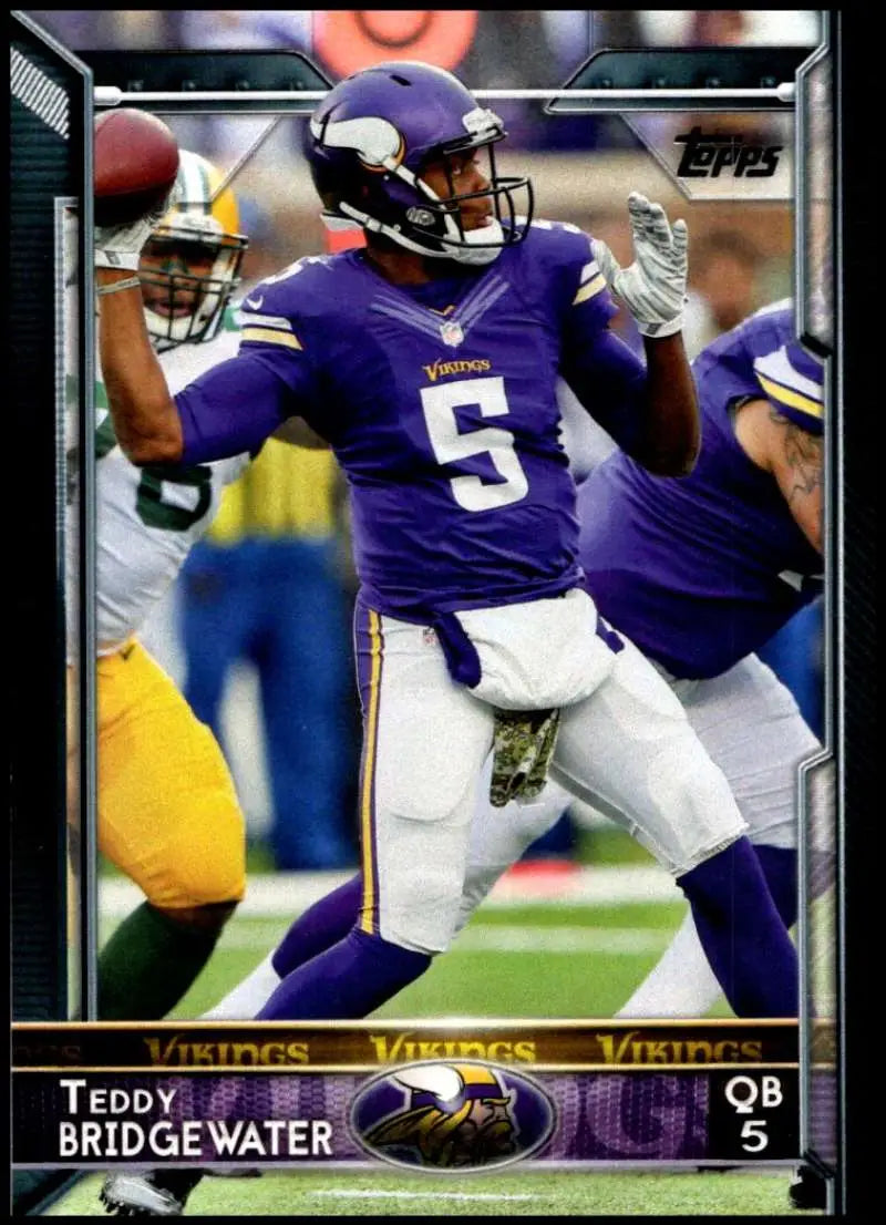 2015 Topps #195 Teddy Bridgewater NM-MT Minnesota Vikings Football Card - Football Card Single