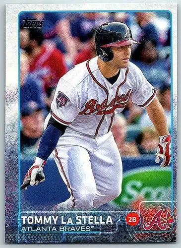 Original gloss Tommy La Stella baseball card Stella NM-MT Braves for collection